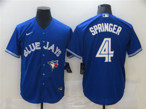 Men's Toronto Blue Jays #4 George Springer Nike Royal Cool Base Jersey